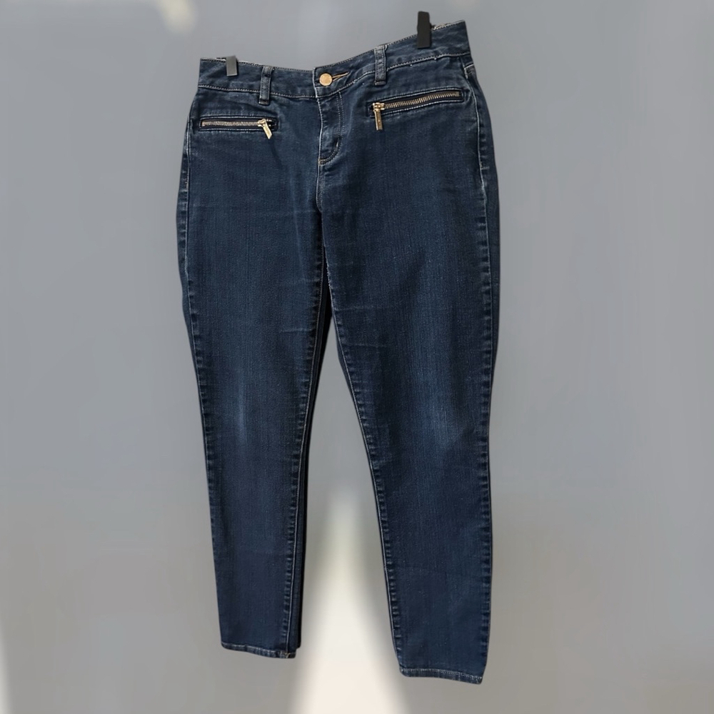 Michael Kors Womens Skinny Jeans Size 4 Dark Blue